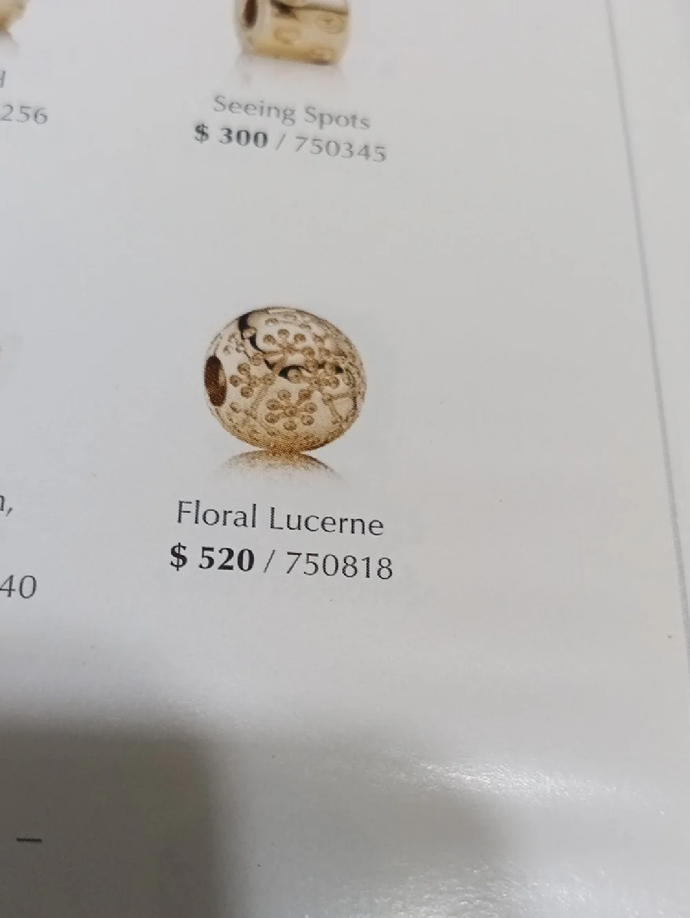 Pandora 14k Gold Clip Vintage 2016 Lucerne Clip ( One Clip Only)